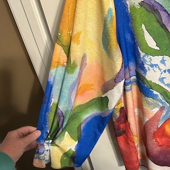 Colorful Abstract Women's Top - Picture 4 of 6